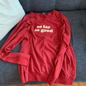 Abercrombie so far so good red sweatshirt
